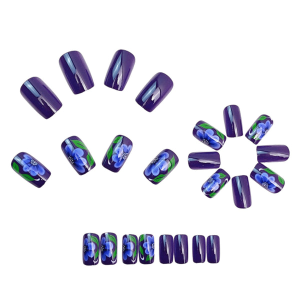 12 Sizes-24 Pcs Press On Nails Y1888