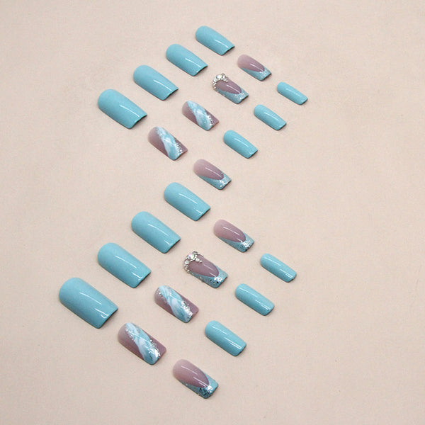 12 Sizes-24 Pcs Press On Nails Z815