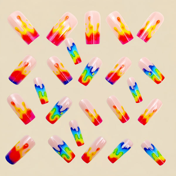 12 Sizes-24 Pcs Press On Nails Y1012