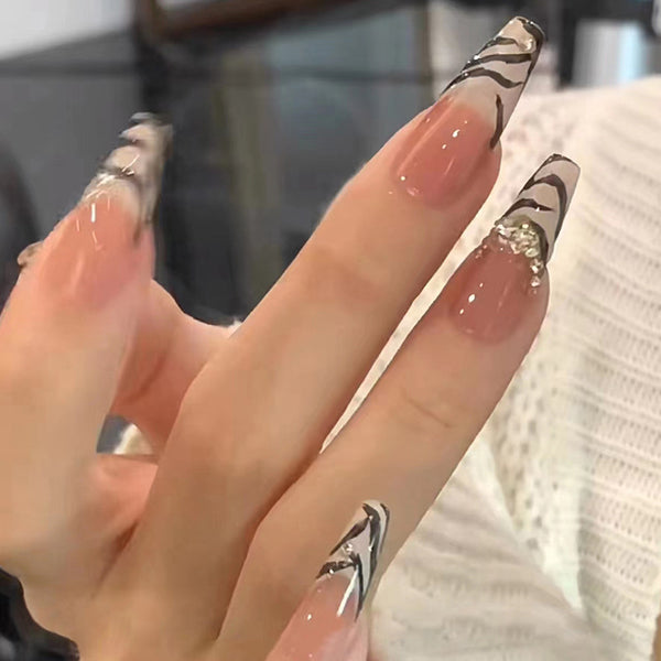 12 Sizes-24 Pcs Press On Nails Z559