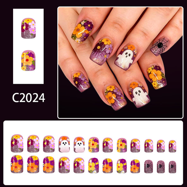 12 Sizes-24 Pcs Press On Nails C2024