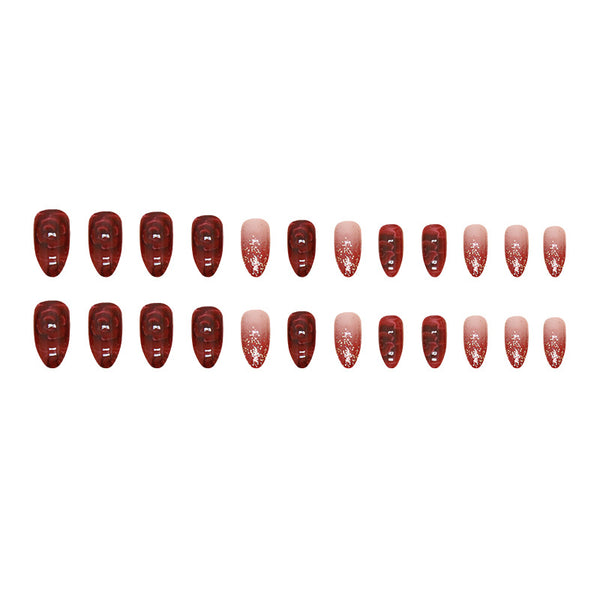 12 Sizes-24 Pcs Press On Nails W1502