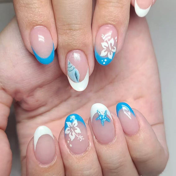 12 Sizes-24 Pcs Press On Nails C1175