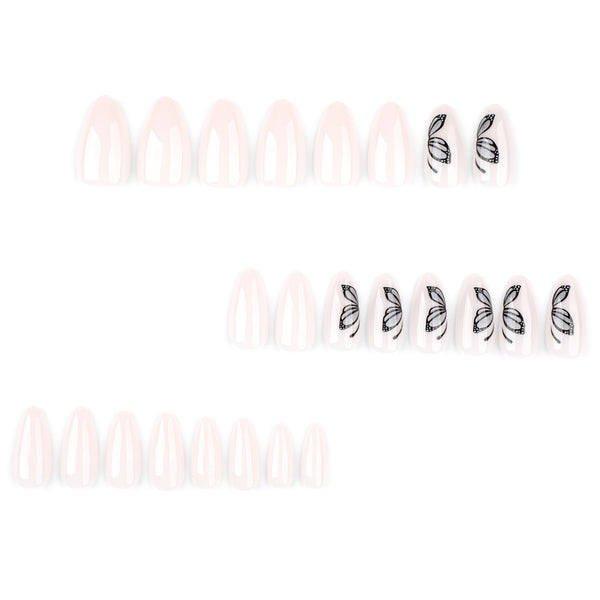 12 Sizes-24 Pcs Press On Nails JP3872