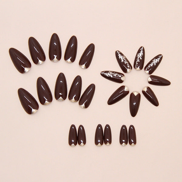 12 Sizes-24 Pcs Press On Nails W1868