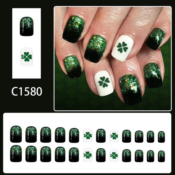 12 Sizes-24 Pcs Press On Nails C1580
