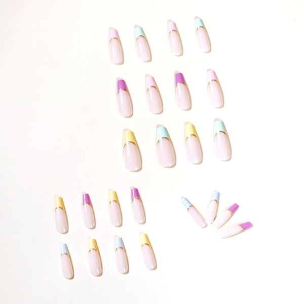 12 Sizes-24 Pcs Press On Nails JP1119