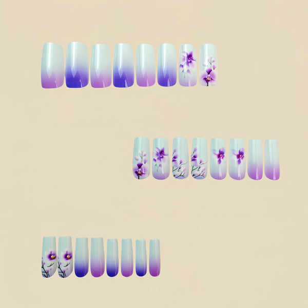 12 Sizes-24 Pcs Press On Nails Y634