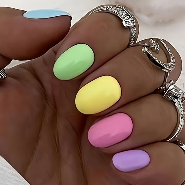 12 Sizes-24 Pcs Press On Nails Y1037