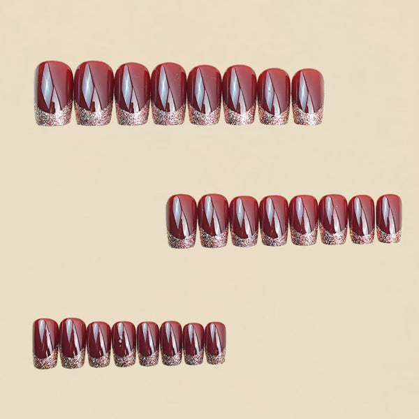 12 Sizes-24 Pcs Press On Nails Y1770