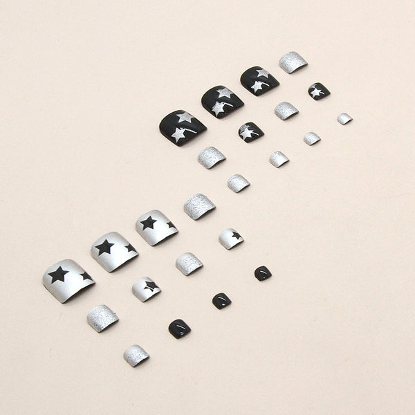 12 Sizes-24 Pcs Press On Nails F046