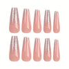 12 Sizes-24 Pcs Press On Nails JP3078