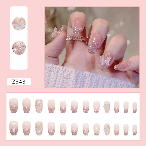12 Sizes-24 Pcs Press On Nails Z343