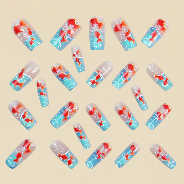 12 Sizes-24 PcsPress On Nails Y931