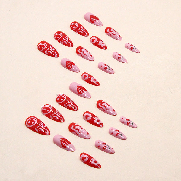 12 Sizes-24 Pcs Press On Nails W356