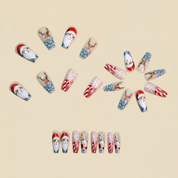 12 Sizes-24 Pcs Press On Nails Y1320