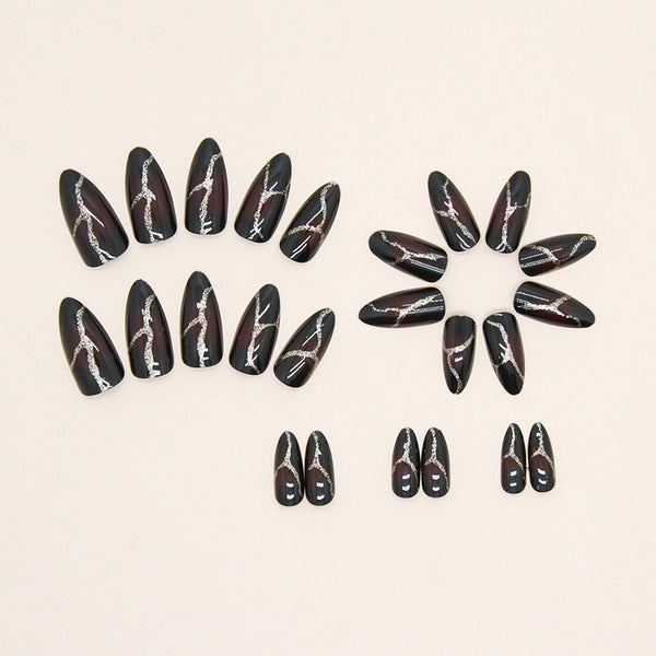 12 Sizes-24 Pcs Press On Nails W524