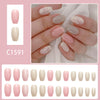 12 Sizes-24 Pcs Press On Nails C1591