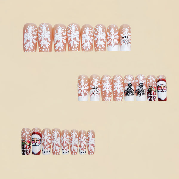 12 Sizes-24 Pcs Press On Nails Y1208