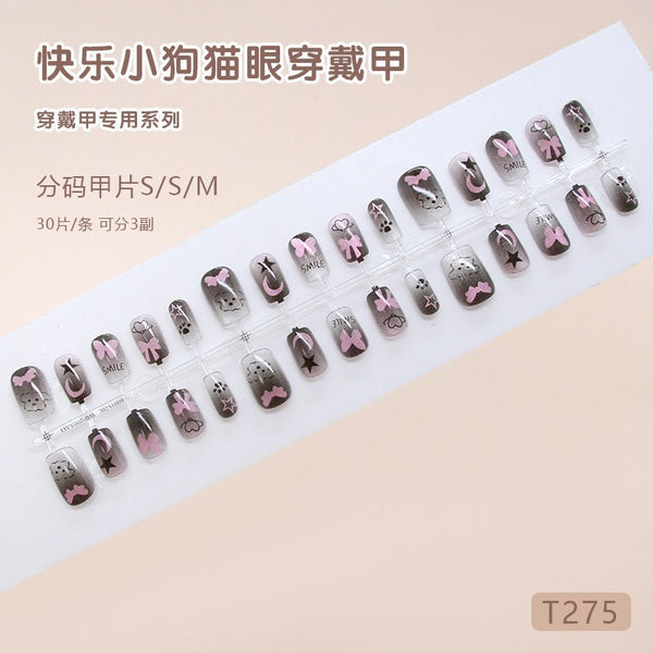 12 Sizes-24 Pcs Press On Nails T332