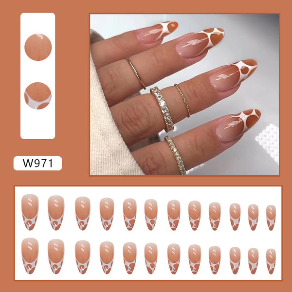12 Sizes-24 Pcs Press On Nails W971