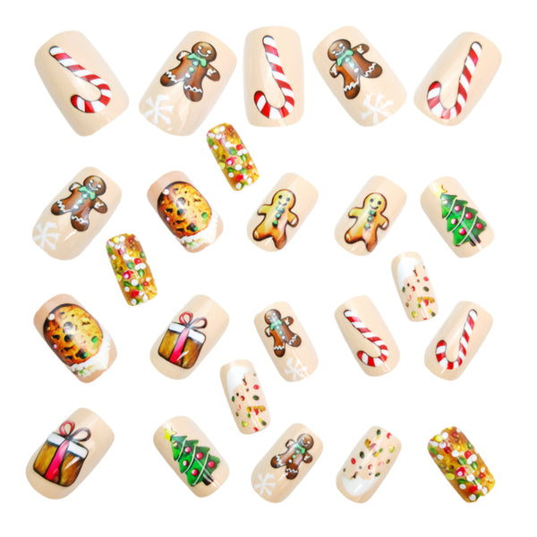 12 Sizes-24 Pcs Press On Nails Y1285