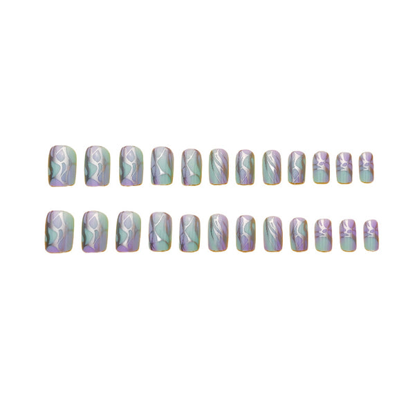 12 Sizes-24 Pcs Press On Nails Y192