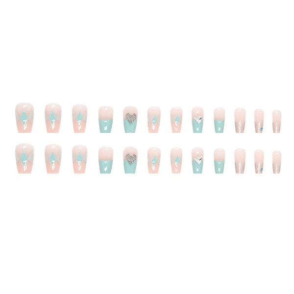 12 Sizes-24 Pcs Press On Nails Z505