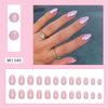 12 Sizes-24 Pcs Press On Nails W1340