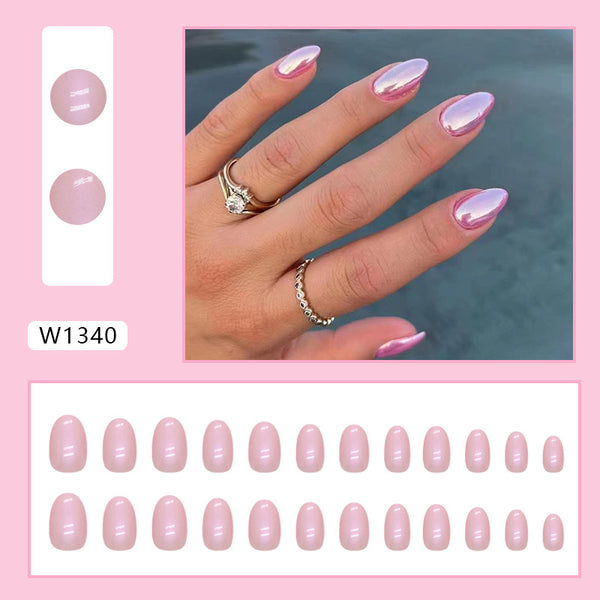 12 Sizes-24 Pcs Press On Nails W1340