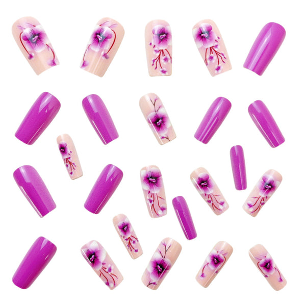 12 Sizes-24 Pcs Press On Nails Y537