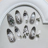 12 Sizes-24 Pcs Press On Nails W1967