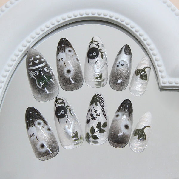 12 Sizes-24 Pcs Press On Nails W1967