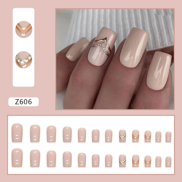 12 Sizes-24 Pcs Press On Nails Z606