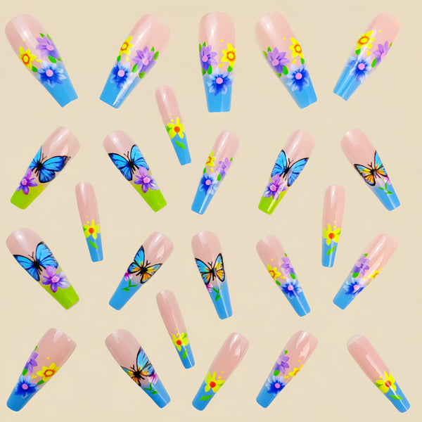 12 Sizes-24 Pcs Press On Nails Y651