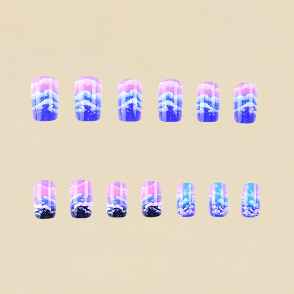 12 Sizes-24 Pcs Press On Nails Y433-1