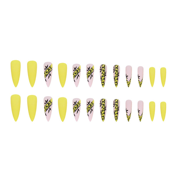 12 Sizes-24 Pcs Press On Nails W1156