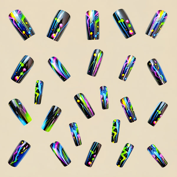 12 Sizes-24 Pcs Press On Nails Y473