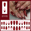 12 Sizes-24 Pcs Press On Nails C1172