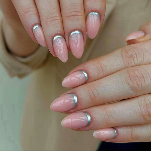 12 Sizes-24 Pcs Press On Nails W1093