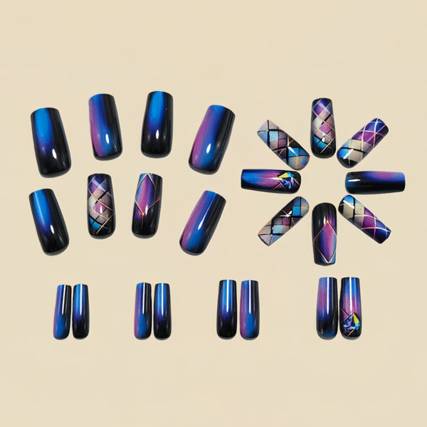 12 Sizes-24 Pcs Press On Nails Y1554