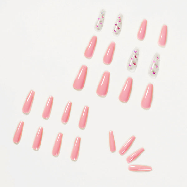 12 Sizes-24 Pcs Press On Nails JP1042