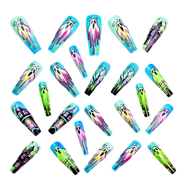 12 Sizes-24 Pcs Press On Nails Y844
