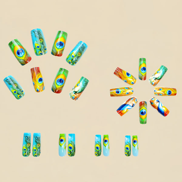 12 Sizes-24 Pcs Press On Nails Y435