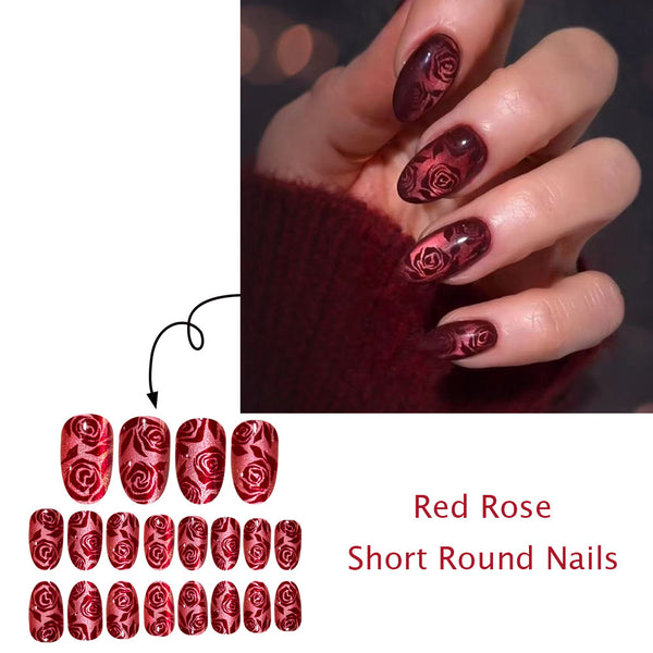 12 Sizes-24 Pcs Press On Nails JB1322