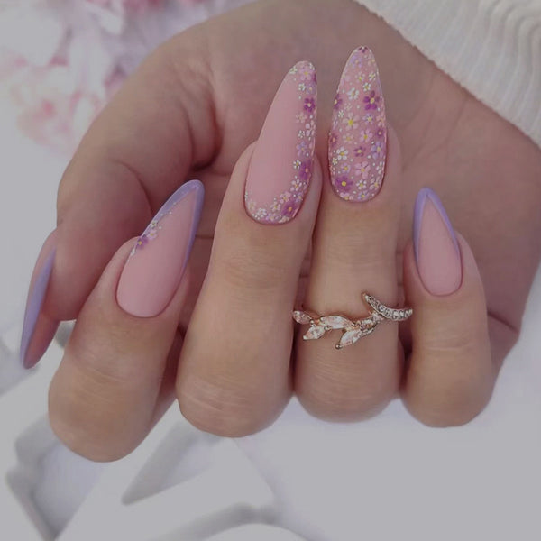 12 Sizes-24 Pcs Press On Nails W638