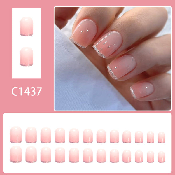 12 Sizes-24 Pcs Press On Nails C1437