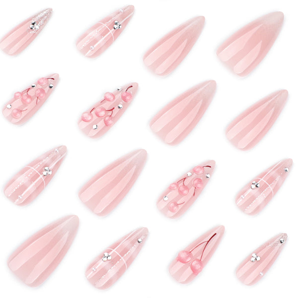 12 Sizes-24 Pcs Press On Nails JP4271