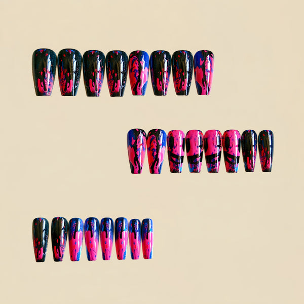 12 Sizes-24 Pcs Press On Nails Y1187