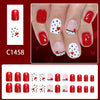 12 Sizes-24 Pcs Press On Nails C1458